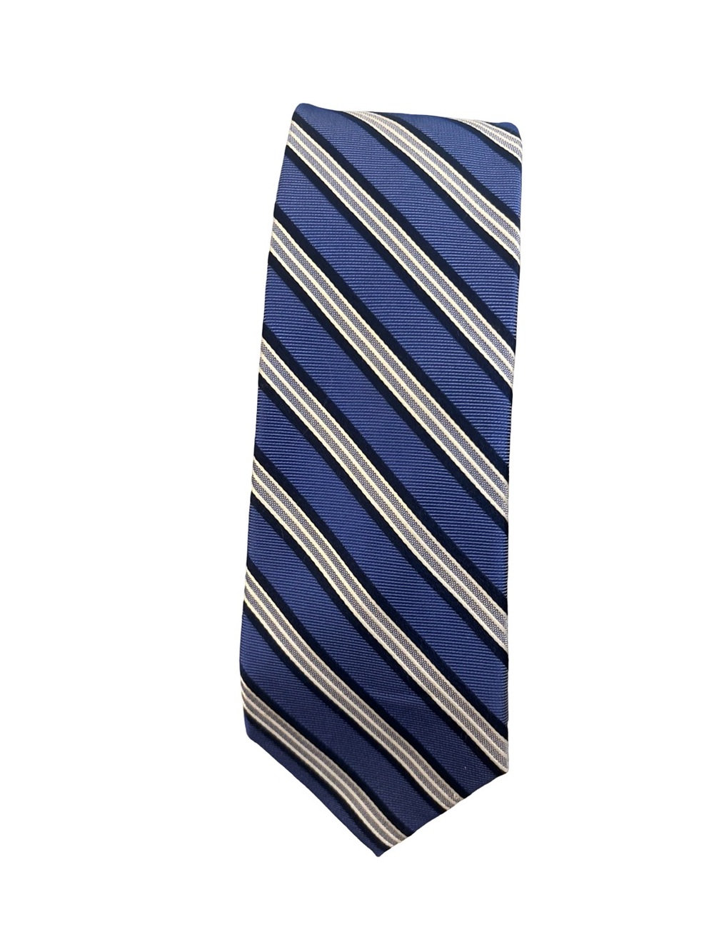 Nautica Navy & White Diagonal Stripe Career Classic Preppy Men's Tie